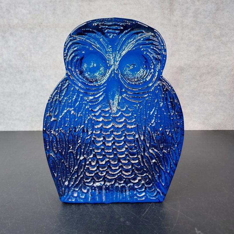 Blenko Owl Bookend