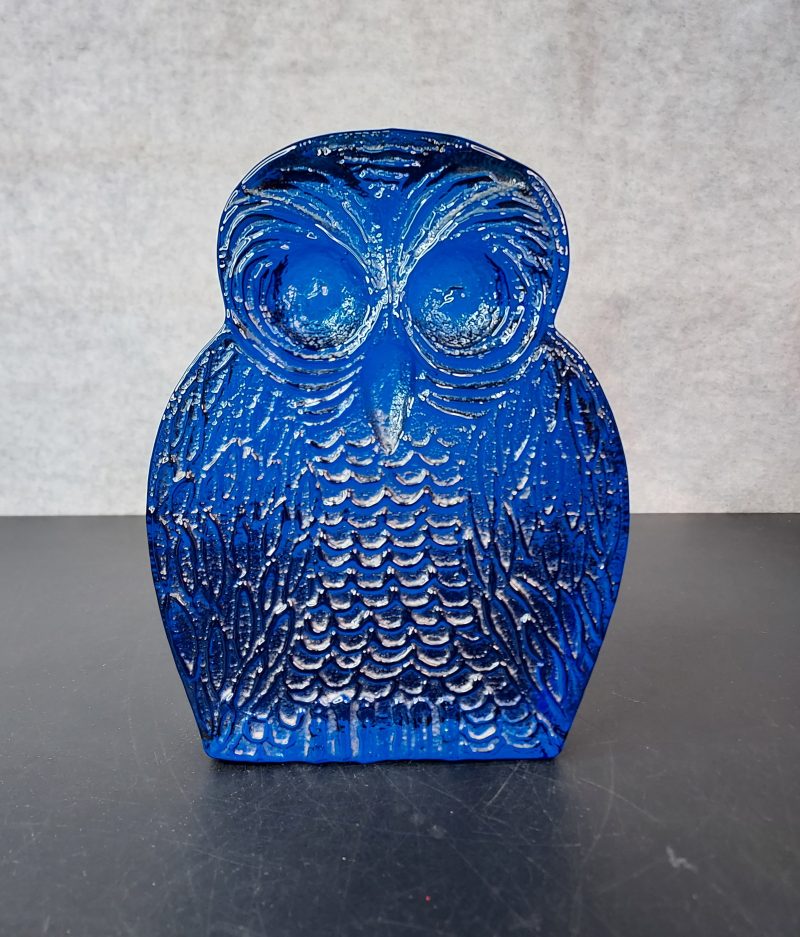 Blenko Owl Bookend