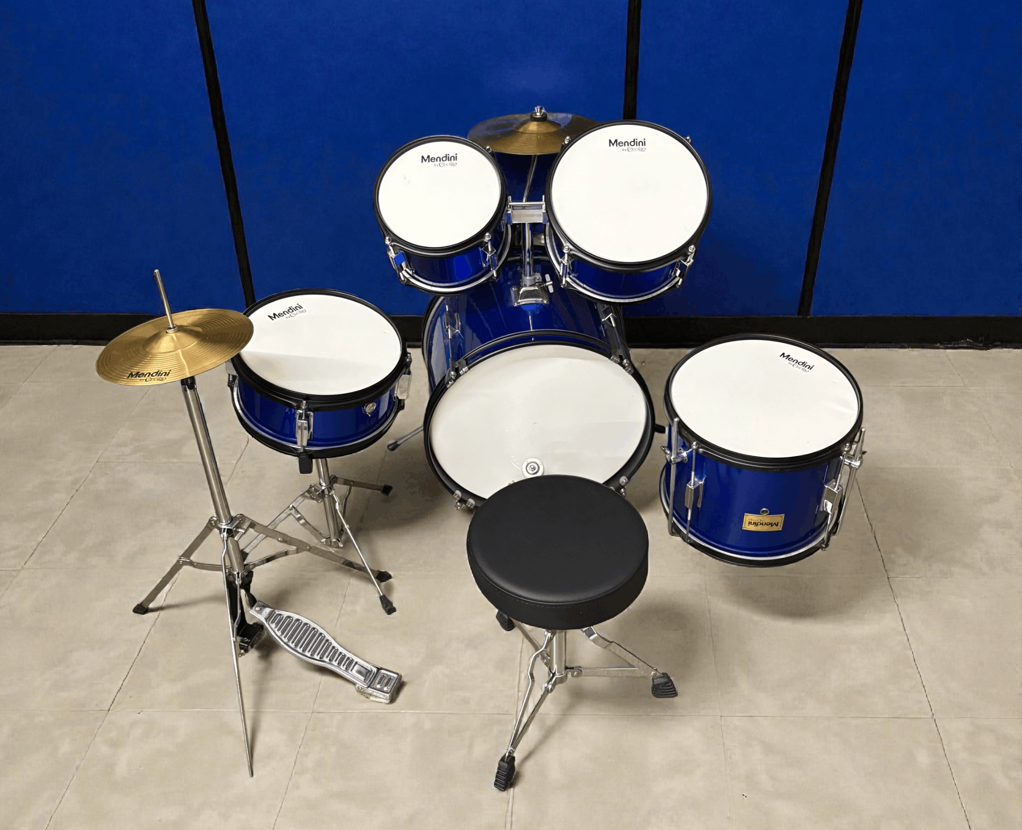 Mendini by Cecilio 5-Piece Junior Drum Set