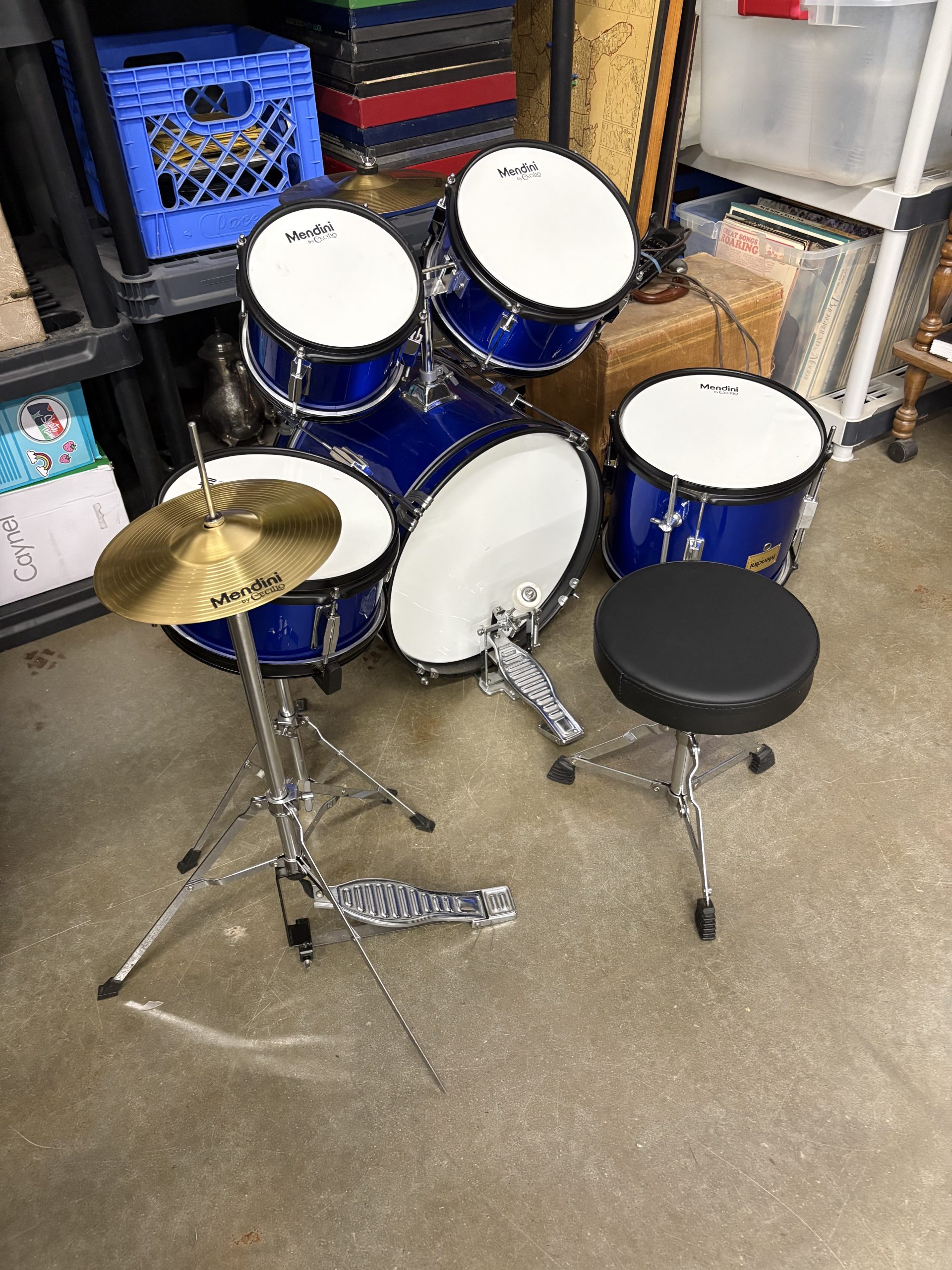 Mendini by Cecilio 5-Piece Junior Drum Set - Image 2