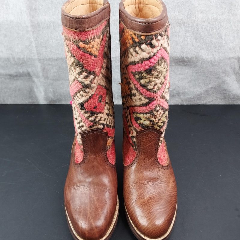 Women's Handmade Moroccan Leather & Wool Boots