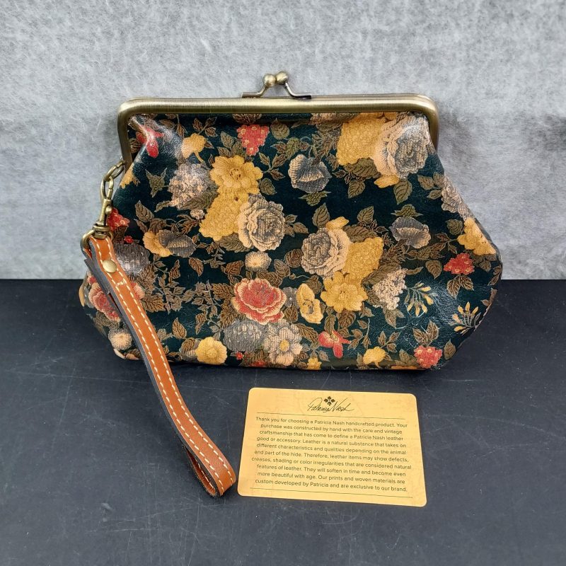 Patricia Nash Leather Kiss-lock Clutch