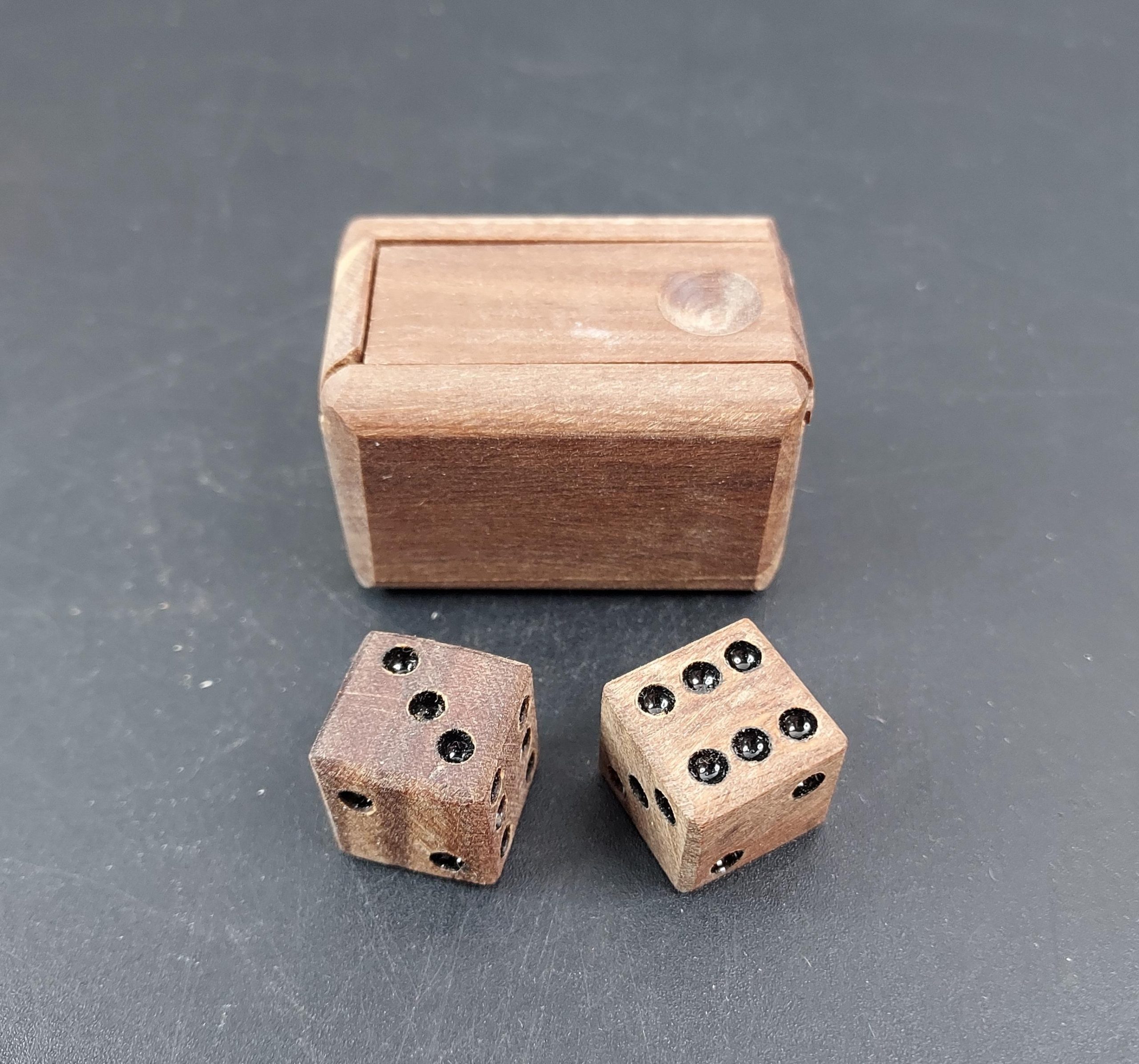 Wooden Dice w/ Storage Box