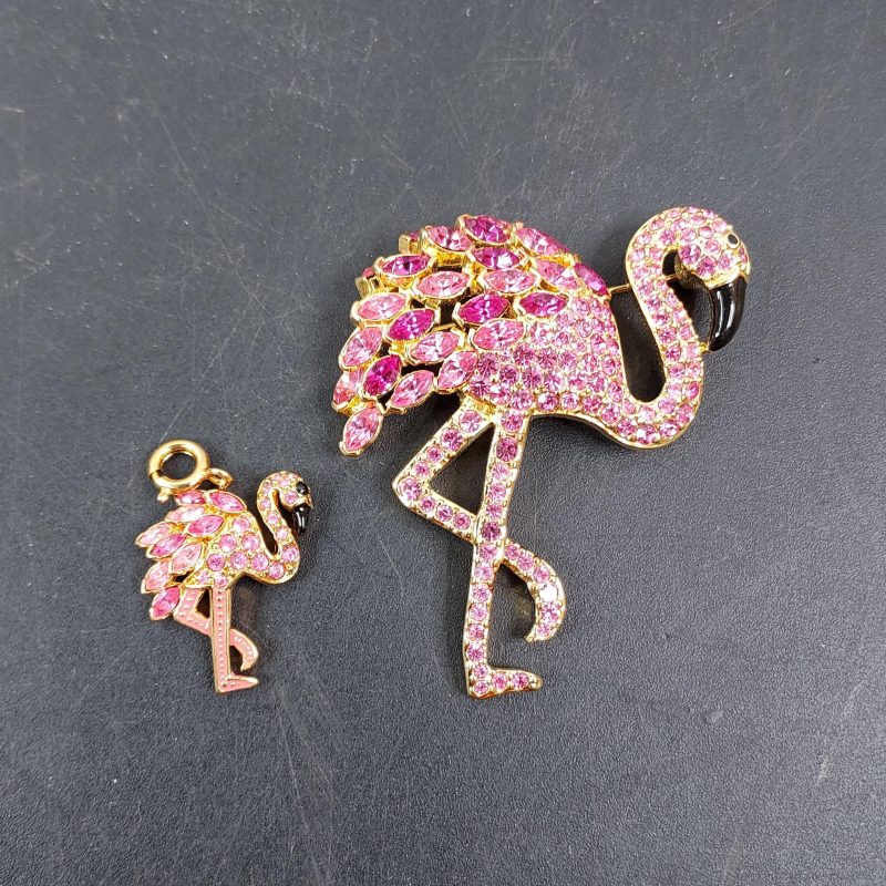 Nolan Miller Pink Flamingo Pin & Charm