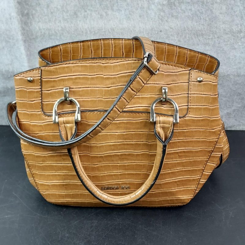 London Fog Faux Alligator Handbag