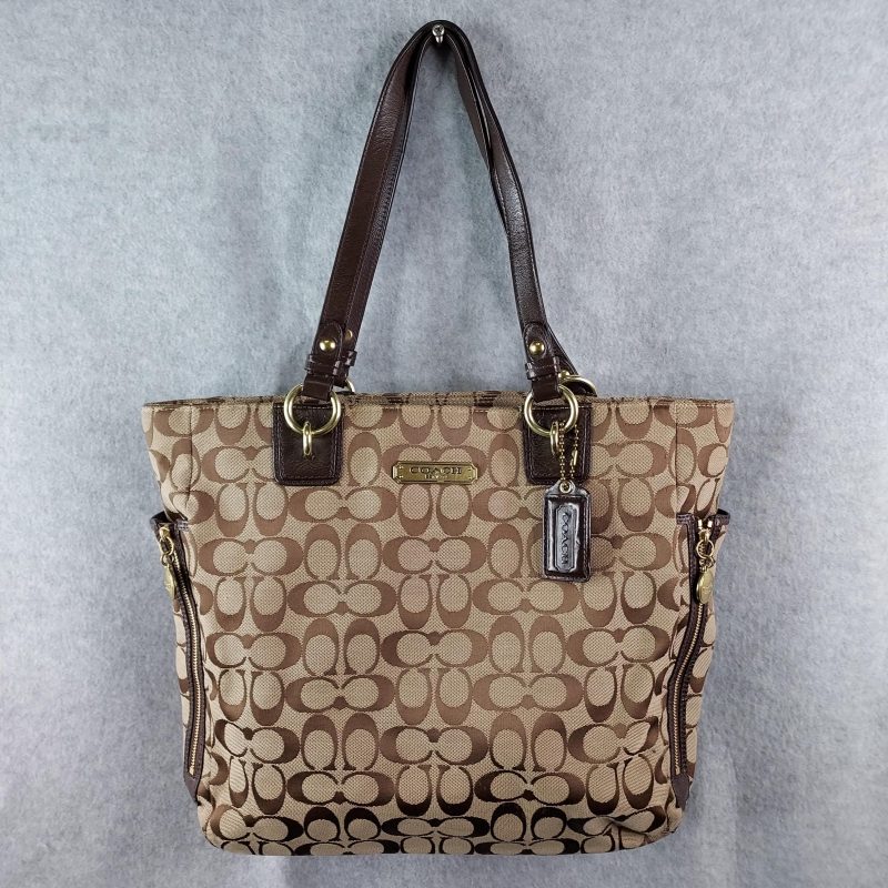 Coach Gallery Signature Zipper Tote Bag