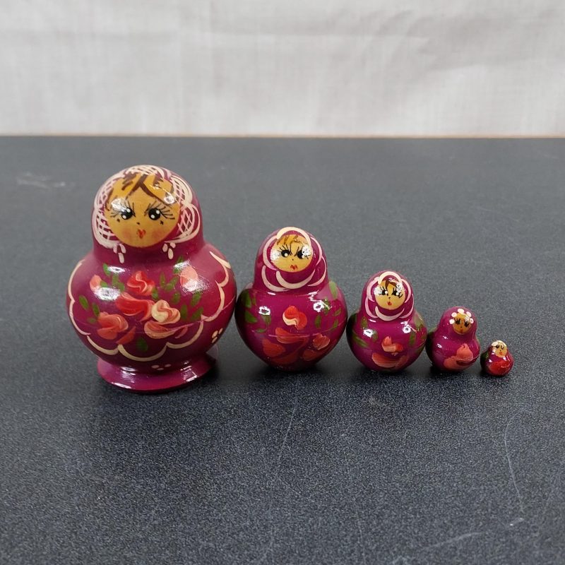 Russian Nesting Dolls - Mauve/Pink