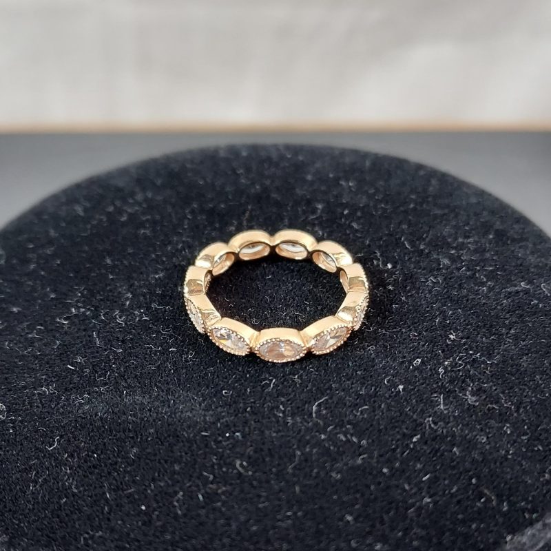 Rose Gold Sterling Silver Eternity Ring