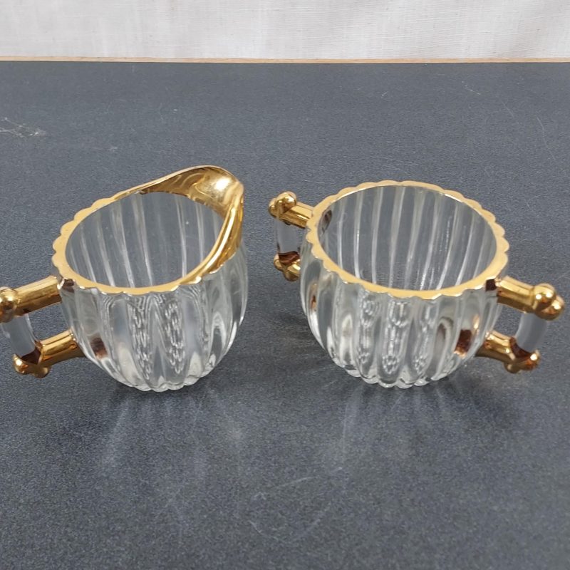 Jeanette Glass Cream & Sugar Set