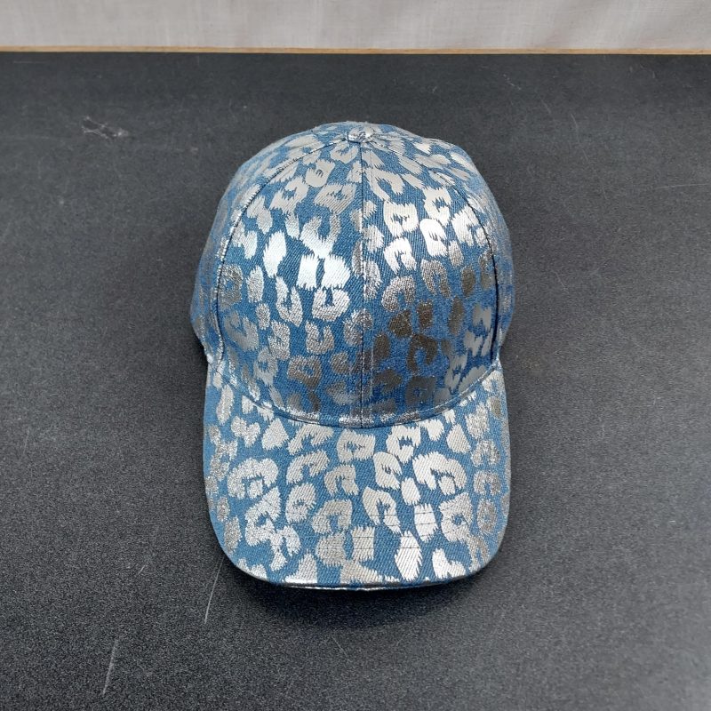 Cato Denim Cheetah-Print Cap
