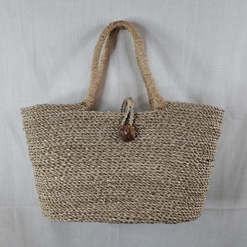 Jute Drawstring Basket Bag