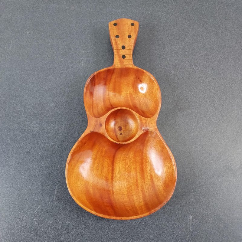 Guitar-Shaped Wooden Trinket Tray