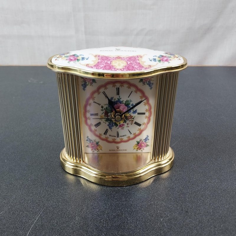 Royal Doulton "Lady Carlyle" Bulova Quartz Mantle Clock