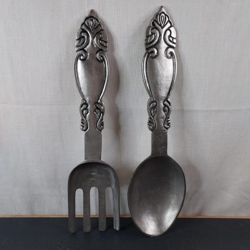 Giant Metal Fork & Spoon