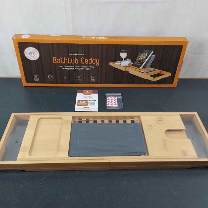 Expandable Bamboo Bathtub Caddy