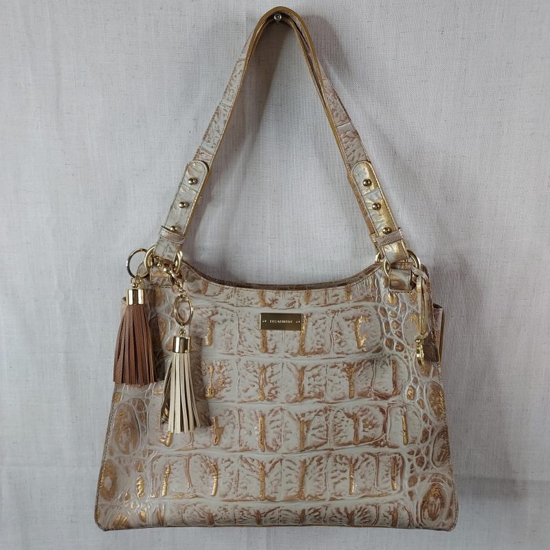 Brahmin Crocodile-Embossed Tote