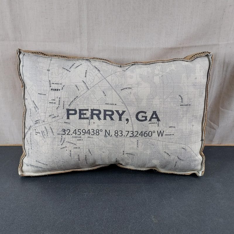 Map of Statesboro, GA Throw Pillow