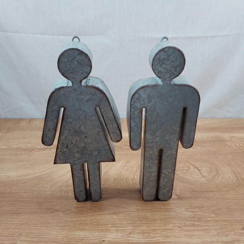 Metal "His & Hers" Wall Signs