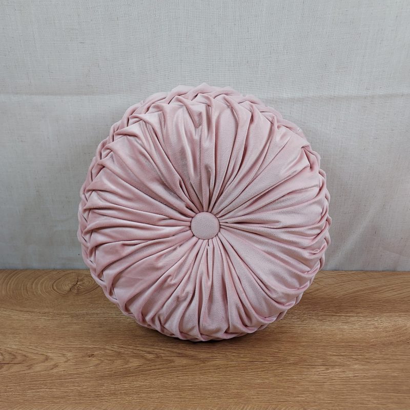 Ruched Velvet Throw Pillow