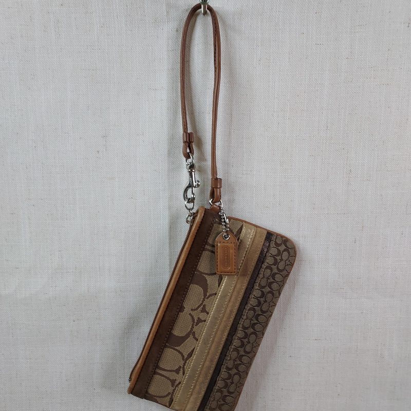 Coach Signature Patchwork Wristlet