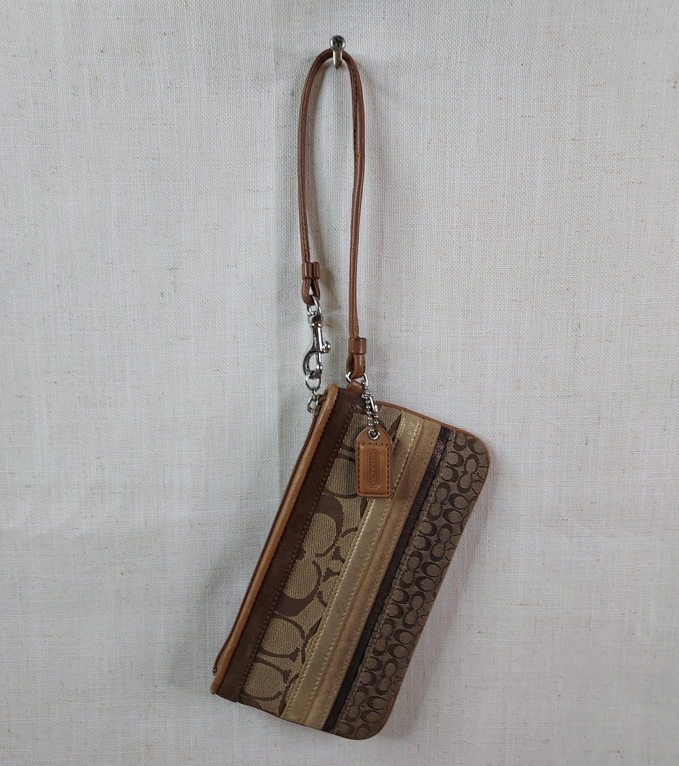 Coach Signature Patchwork Wristlet