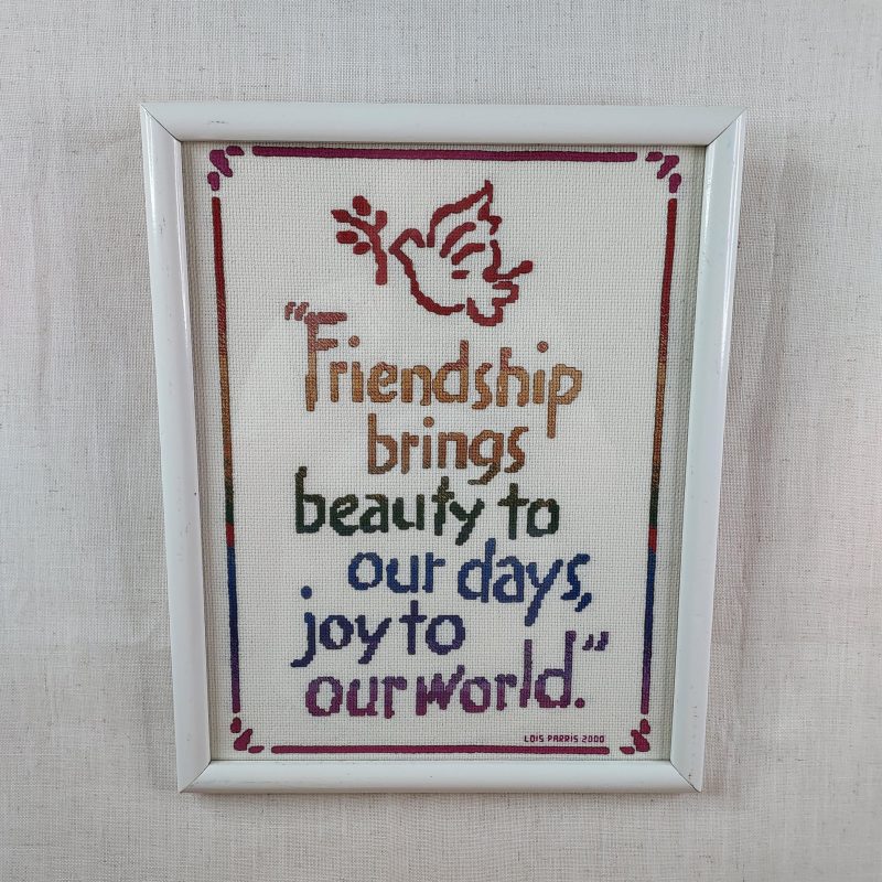 Framed Cross-Stitch Sampler