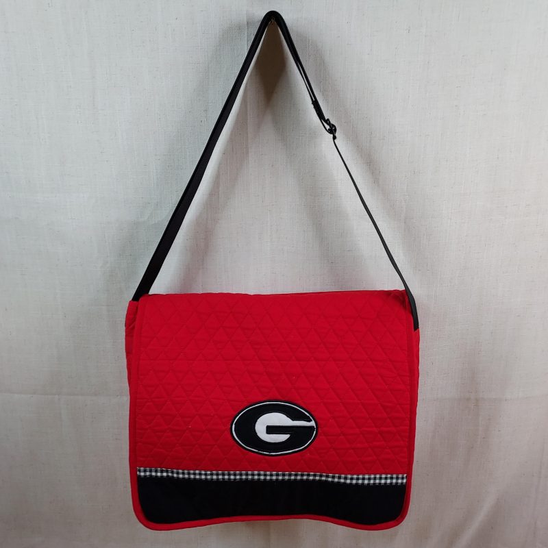 UGA Quilted Messenger Bag