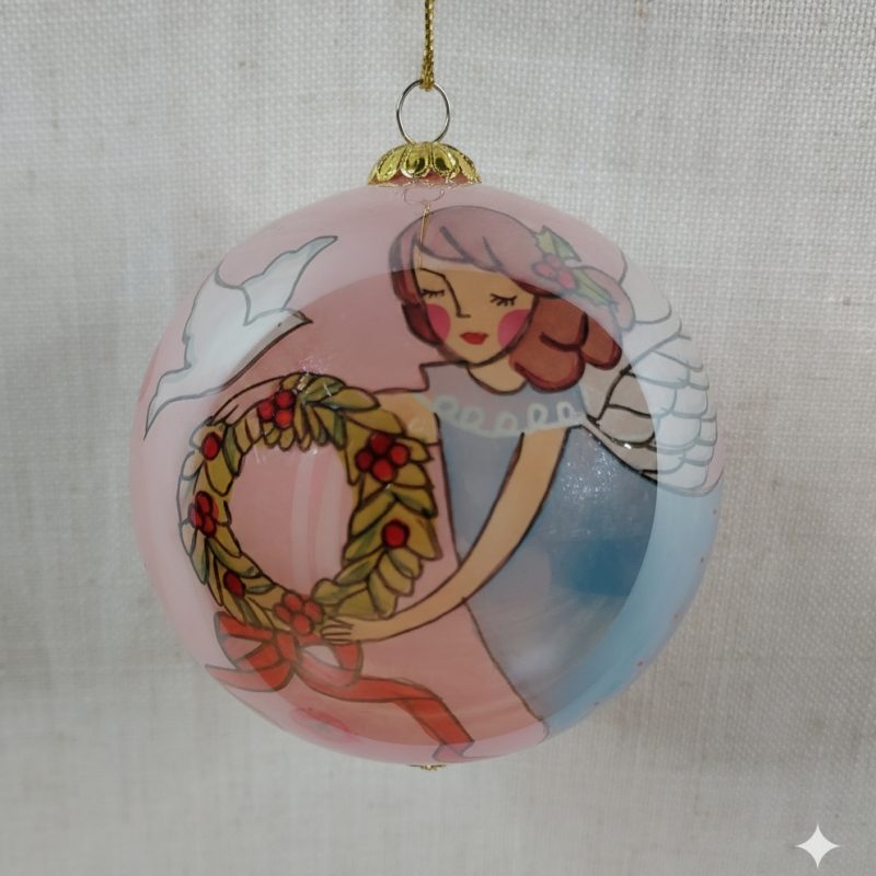Pier 1 "Li Bien" Glass Ornament - Angel