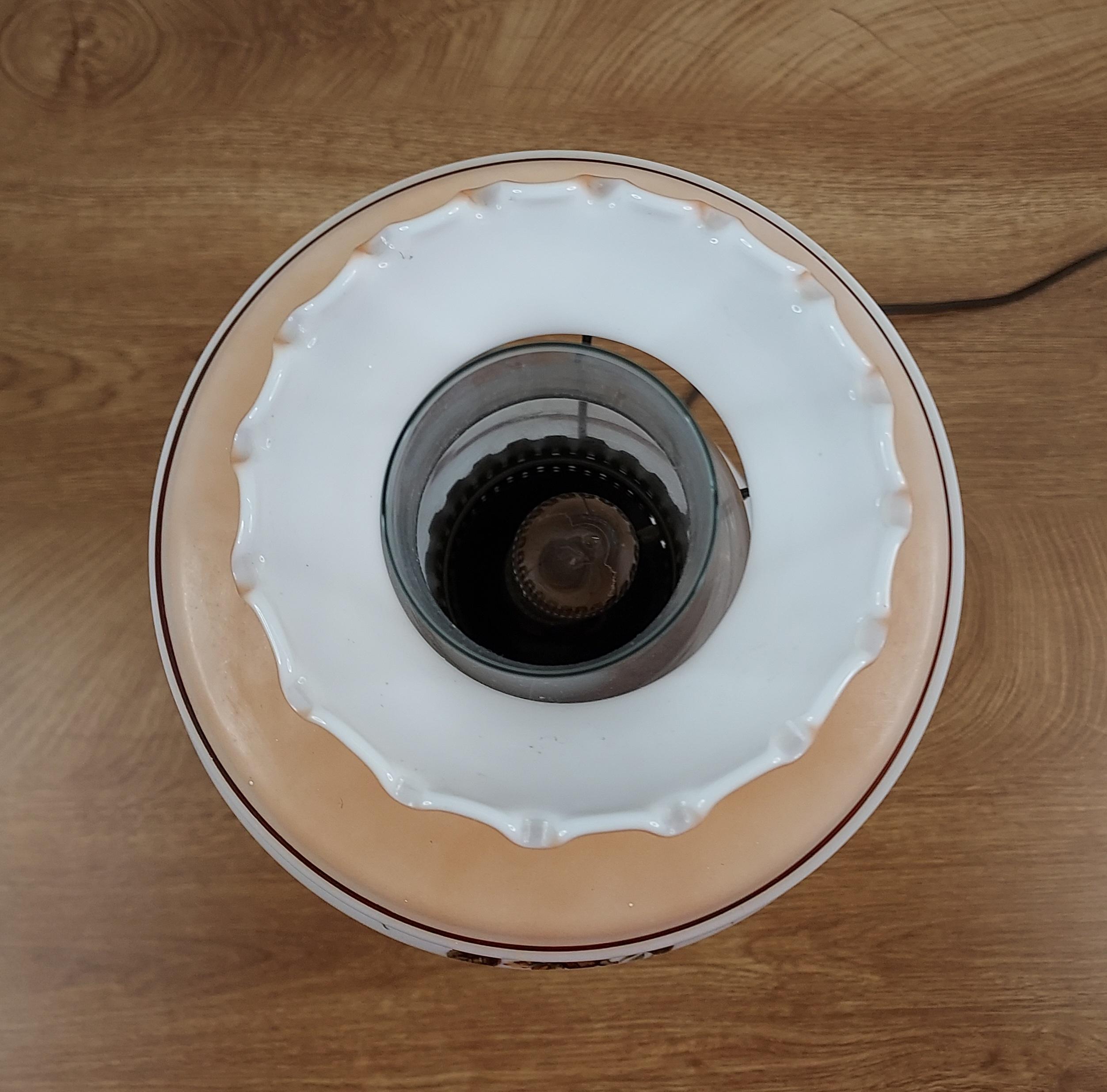 Milk Glass "Gone With the Wind" Hurricane Parlor Lamp - Image 7
