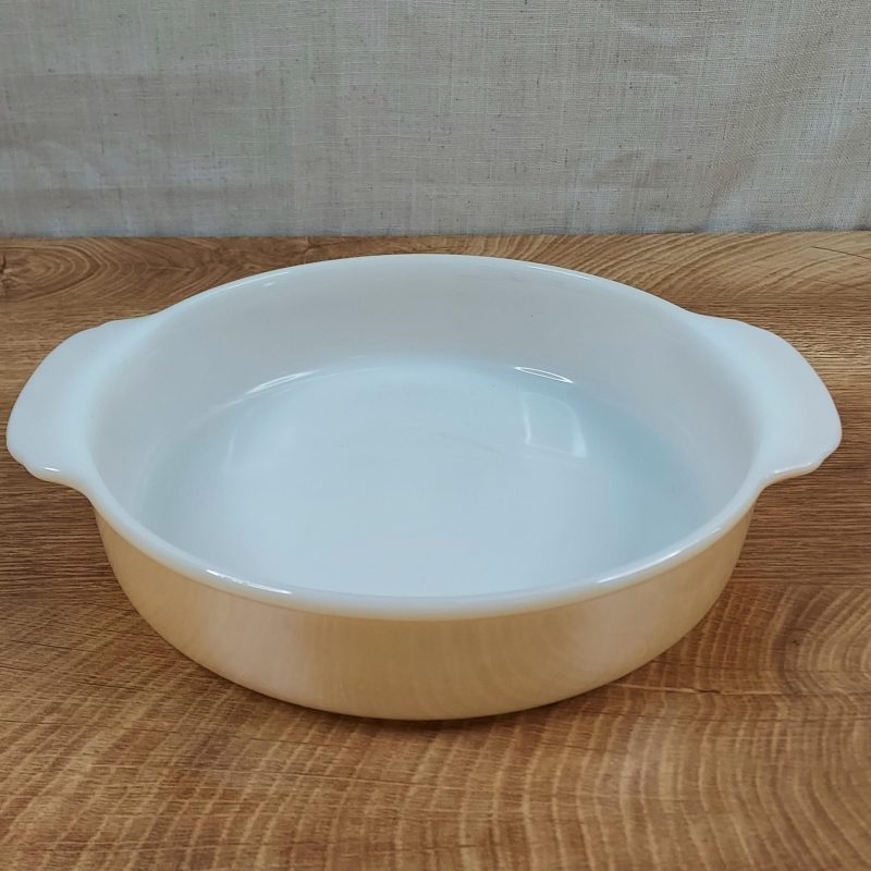 Vintage Anchor Hocking Fire-King "Peach Luster" Round Baking Dish