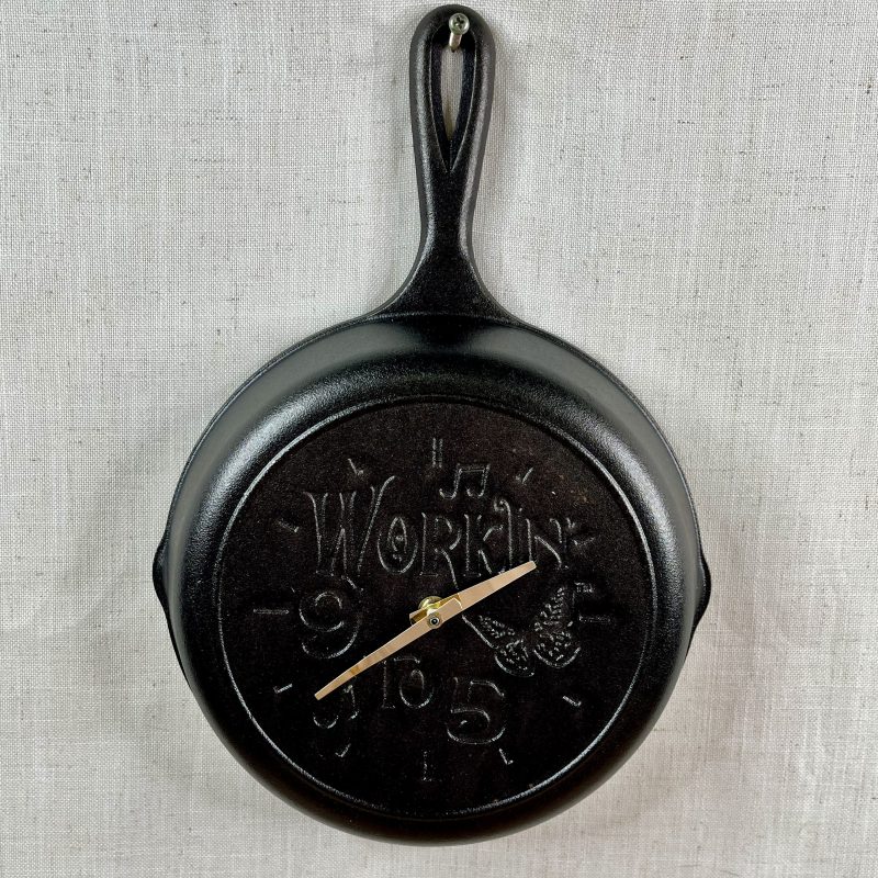 Dolly Parton "Workin' 9 to 5" Skillet Clock